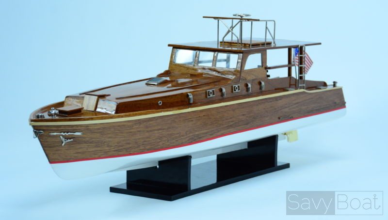 Hemingway's Pilar Fishing Boat 28" Wood Model Assembled