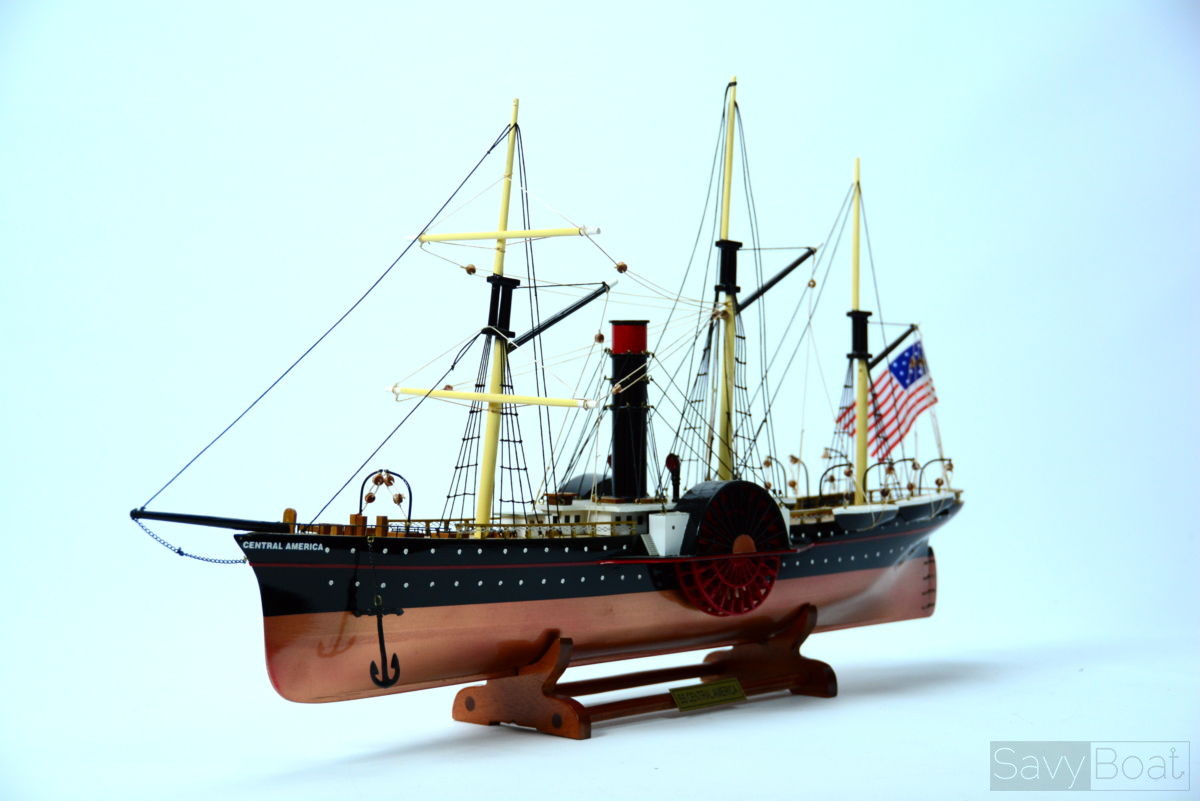 SS Central America Ship of Gold Wooden Ship Model | SavyBoat