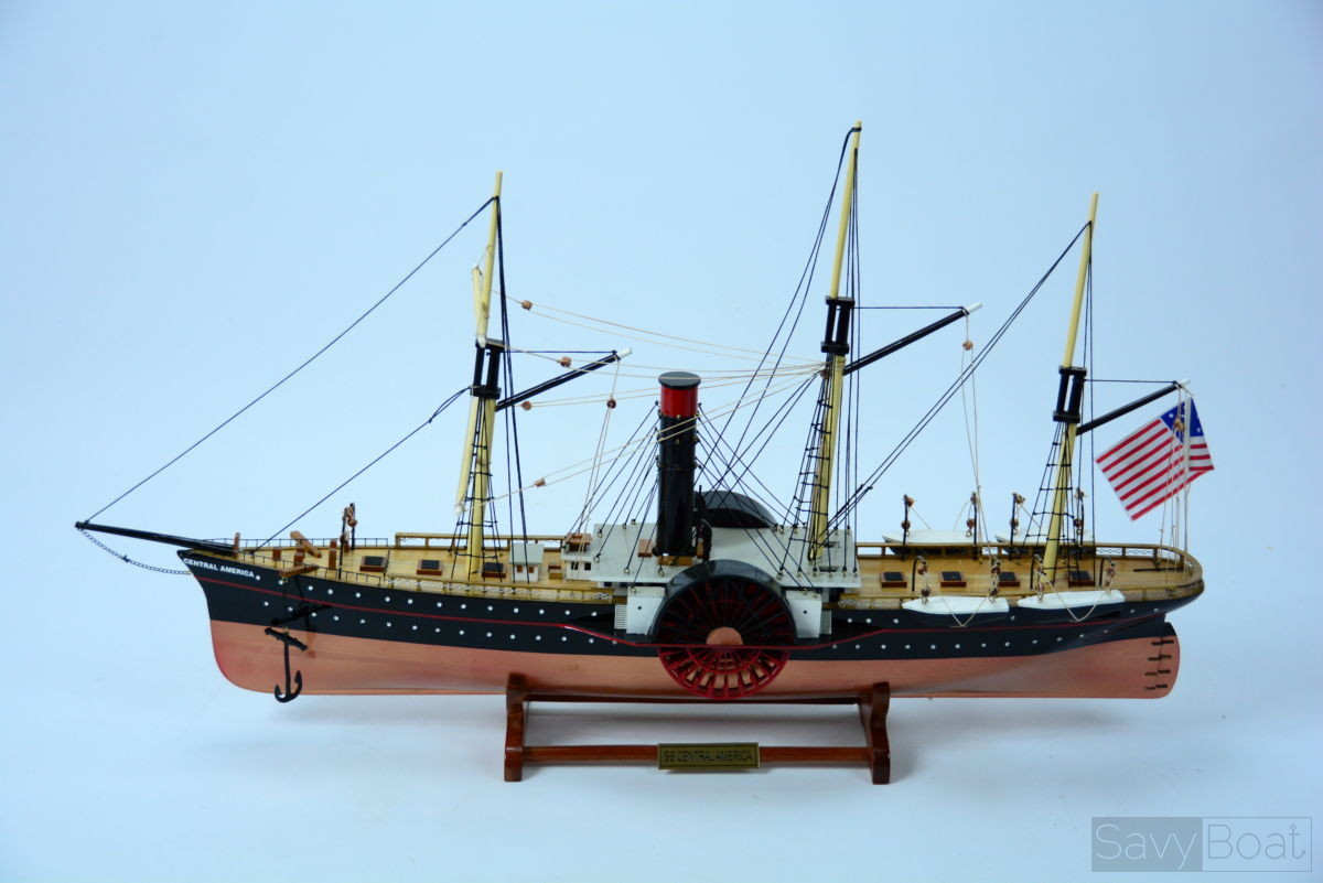 SS Central America Ship of Gold Wooden Ship Model | SavyBoat