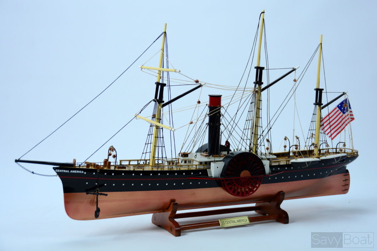 SS Central America Ship of Gold Wooden Ship Model | SavyBoat