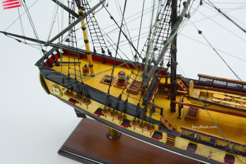 Handmade Wooden USS Rattlesnake Tall Ship Model 28