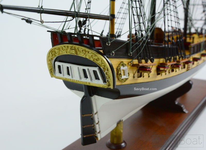 Handmade Wooden USS Rattlesnake Tall Ship Model 28