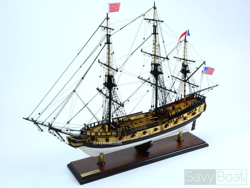 Handmade Wooden USS Rattlesnake Tall Ship Model 28