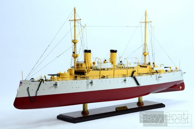 Navis 334N US Armored Cruiser Olympia White/Gold 1/1250 Scale Model Ship 