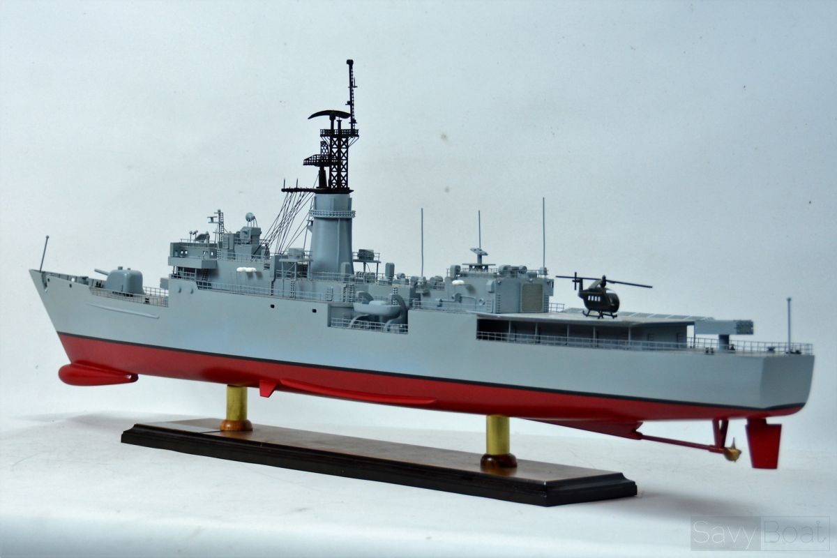 USS Knox frigate wooden handmade ship model SavyBoat