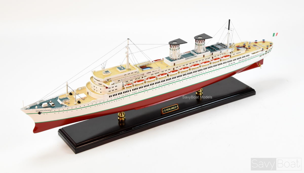 Oneffenheden Spijsverteringsorgaan Demon Play SS Michelangelo ocean liner Handcrafted Wooden Model ship| SavyBoat
