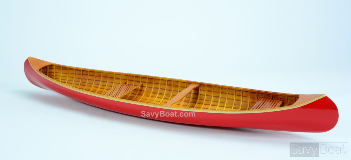 Peterborough Canoe 36" - Wooden Handmade Row Boat Model