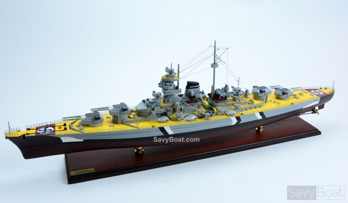 bismarck - handcrafted wooden model ship savyboat