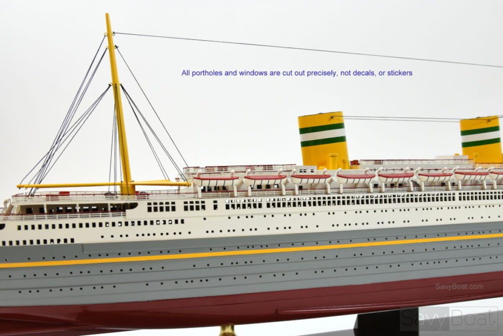 SS Nieuw Amsterdam Handcrafted ocean liner model SavyBoat