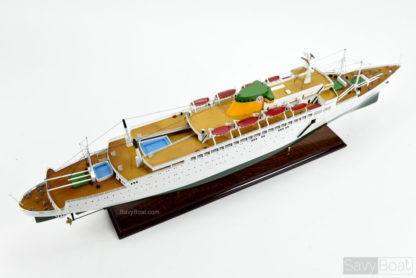 SS Argentina Ocean Liner Handmade Wooden Ship Model 37.5" Scale 1:200 