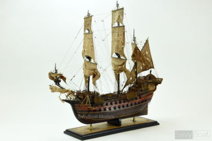 Jolly Roger pirate ship wood model