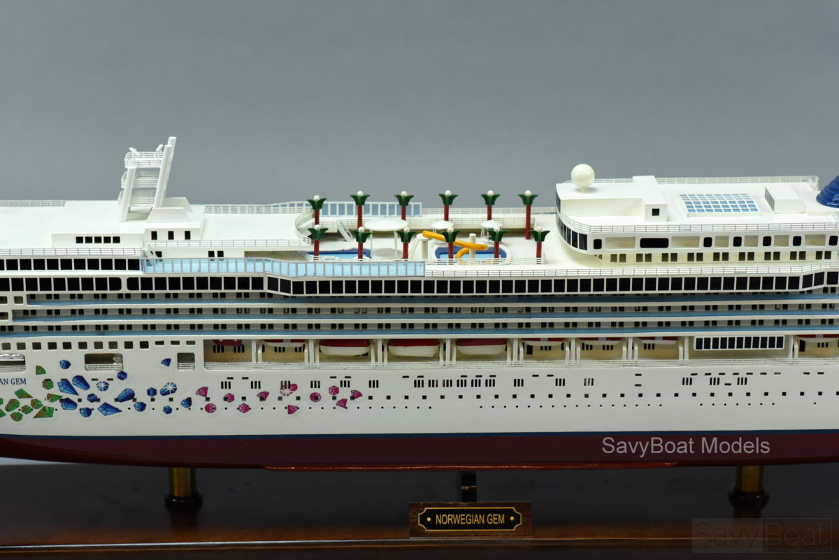 Norwegian Gem Cruise Ship 40" Handmade Wooden Ship Model