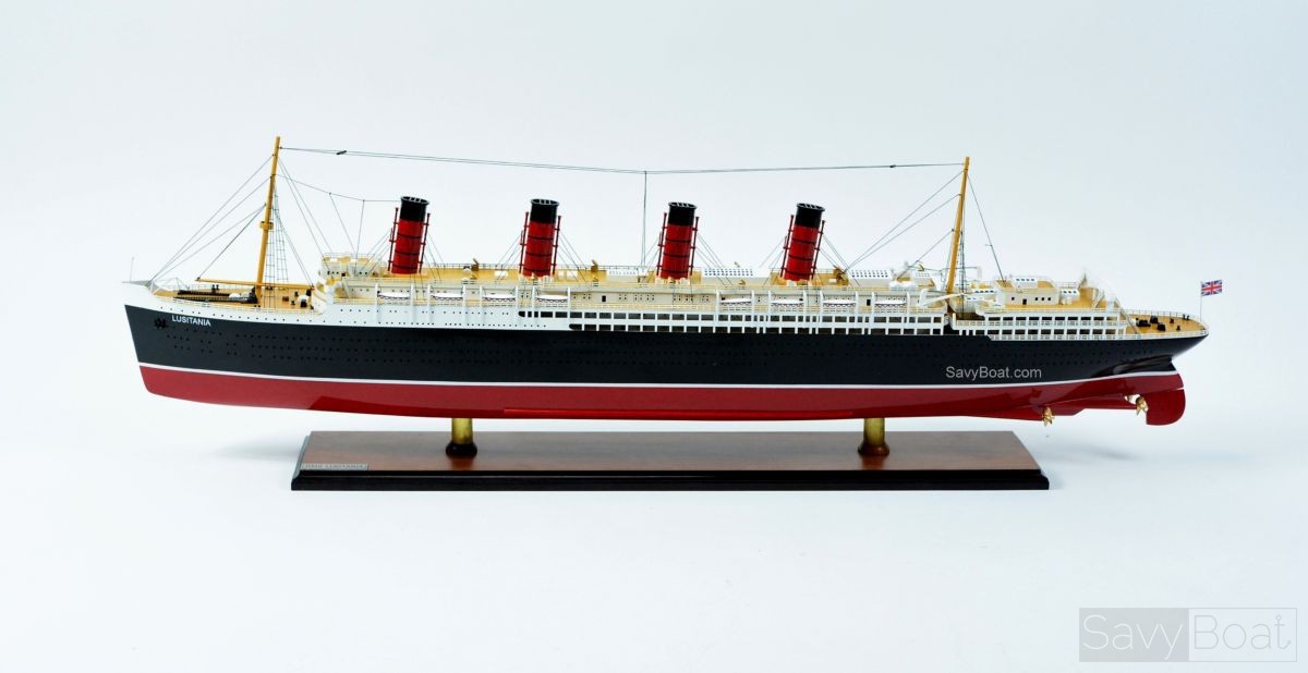 RMS Lusitania Ocean Liner Cunard Line Model Ship | SavyBoat