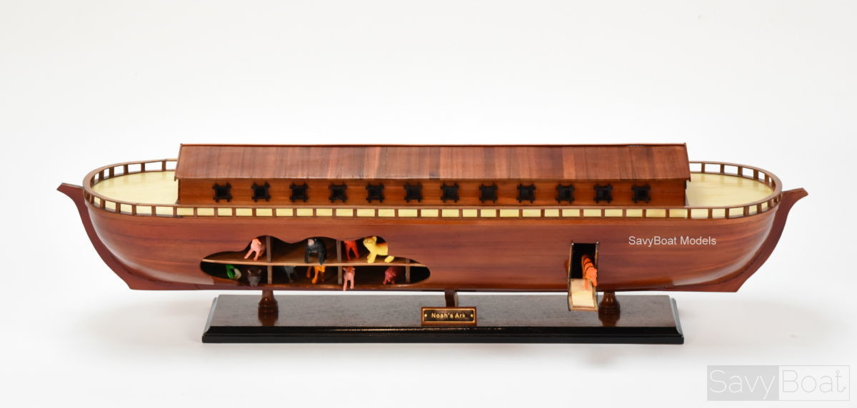 Noahs Ark Handmade Wooden Ship Model 33 